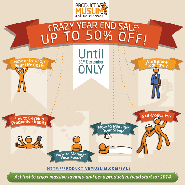 Get the Recordings of Our Most Popular Life-Changing Classes at Half Price! | Productive Muslim